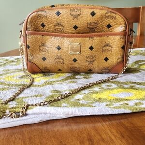 Rare!!! MCM Cognac Leather 1980s Golf Bag